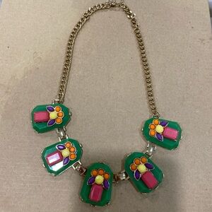 Paparazzi Green and Pink Charm Necklace